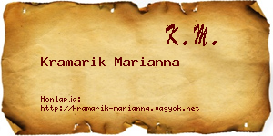 Kramarik Marianna névjegykártya
